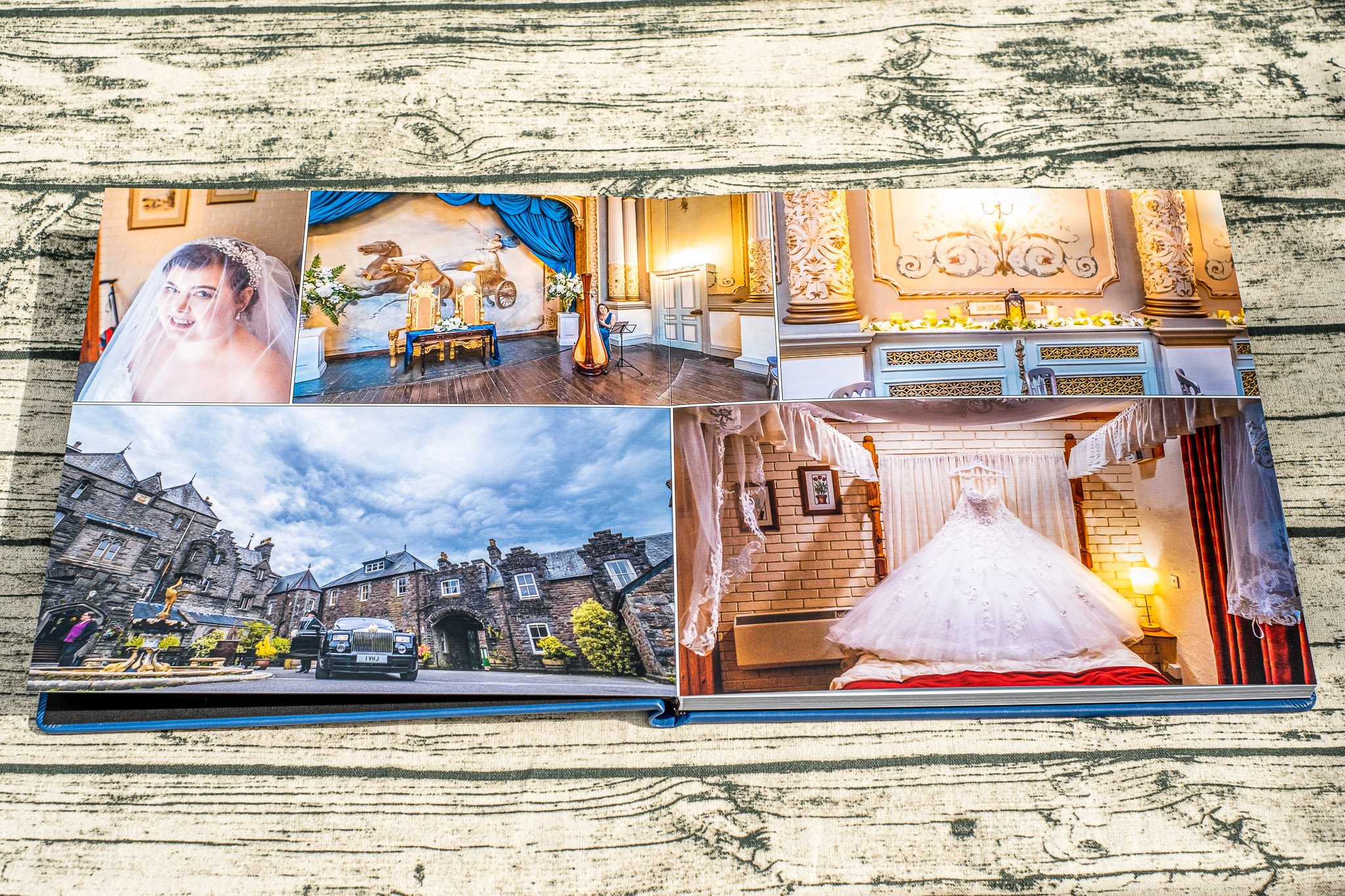 Wedding Photography UK Wide 5 Reasons Why wedding Albums are Important. 73 Wedding Photography UK Wide 0001 APMc Front Page Criag y Nos Castle Wedding Album AM51210