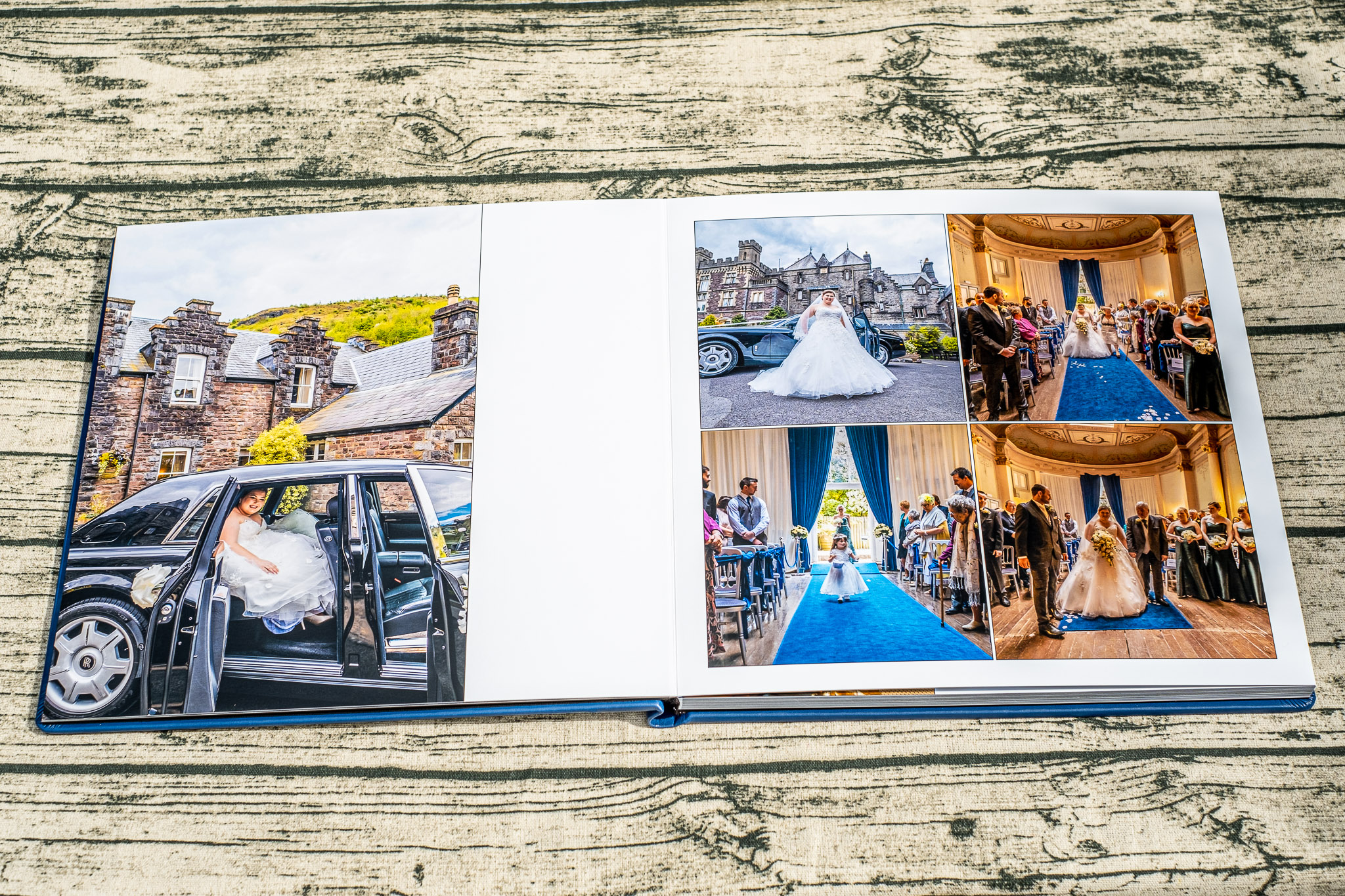 Wedding Photography UK Wide 5 Reasons Why wedding Albums are Important. 72 Wedding Photography UK Wide 0002 APMc Front Page Criag y Nos Castle Wedding Album AM51211