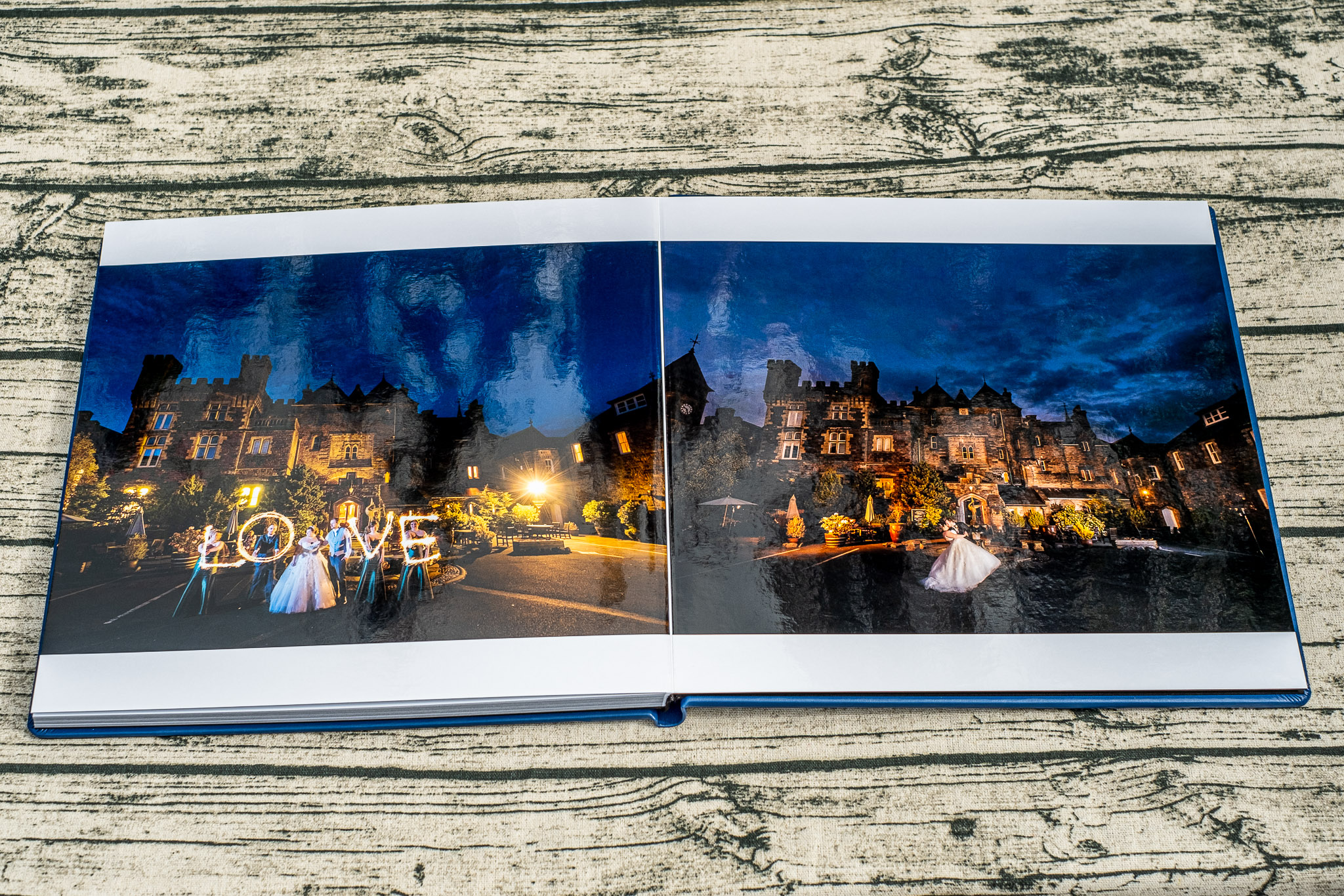 Wedding Photography UK Wide 5 Reasons Why wedding Albums are Important. 67 Wedding Photography UK Wide 0016 APMc Front Page Criag y Nos Castle Wedding Album AM51225