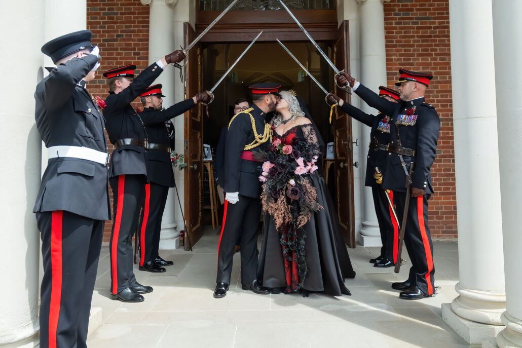 Wedding Photography UK Wide Goth Wedding at Sandhurst Military College 20 Wedding Photography UK Wide 035 Goth wedding at Sandhurst Royal Military Academy